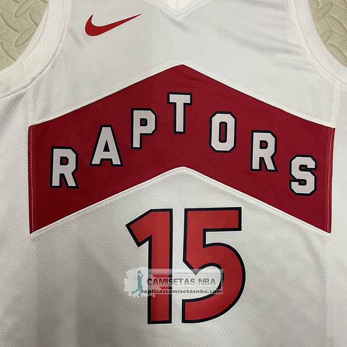 Camiseta Toronto Raptors Vince Carter NO 15 Association 2022-23 Blanco